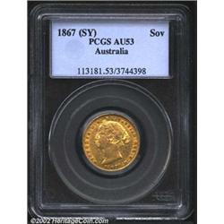 Victoria gold sovereign 1867-Sydney,