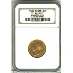 Victoria gold sovereign 1870-Sydney,