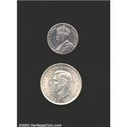 Scarce pair including: Melbourne florin 1934-35,