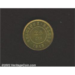 Bi-metallic pattern 25 centimes 1915,