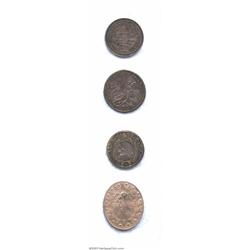 Small lot of Bolivia and Peru silver medals and proclamations including: Bolivia,