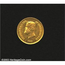 Pedro II gold 5000 reis 1855,