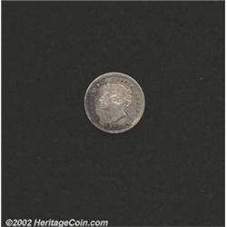 Victoria 5 cents 1858 Large Date over Small Date,
