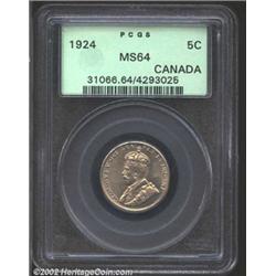 George V 5 cents 1924,
