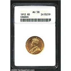 George V gold 5 dollars 1912,