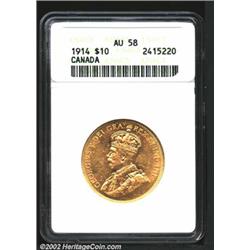 George V gold 10 dollars 1914,