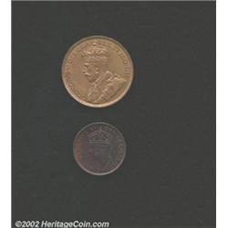 Newfoundland high grade pair including: George V 1 cent 1917-C,