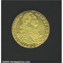 Charles IV gold 8 escudos 1802 NR JJ,