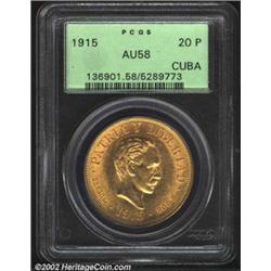 Republic gold 20 pesos 1915,