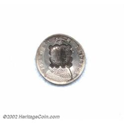 Scalloped square with an Arabic inscription counterstamped on an India 189- 1/4 rupee,