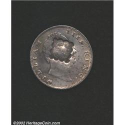 Scalloped square with an Arabic inscription counterstamped on an East India Company 1835 rupee,