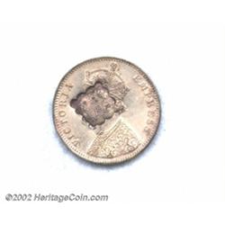 Scalloped square with an Arabic inscription counterstamped on an India 1877 rupee,