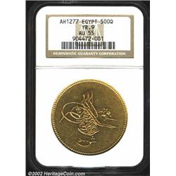 Abdul Aziz gold 500 qirsh AH 1277 year 9,