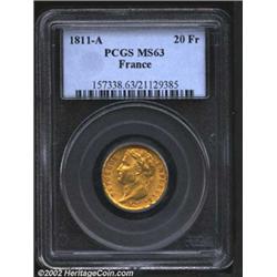 Napoleon I gold 20 francs 1811-A,
