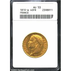 Napoleon Emperor gold 40 francs 1810-W,