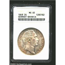 Bavaria 2 gulden 1848,