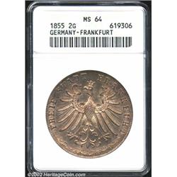 Frankfurt 2 gulden 1855,