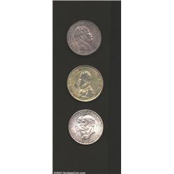 Prussia. Three-piece lot including: taler 1819-D, KM-396.