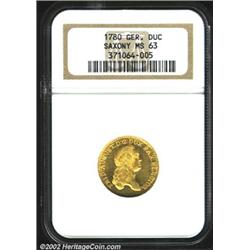 Saxony gold ducat 1780-IEC,