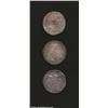 Saxony. Early taler trio as follows: August (1553-86),