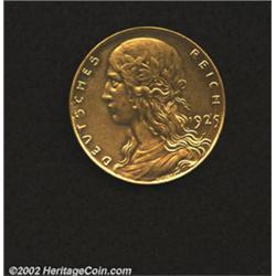 Goetz 1925-D pattern 3 mark in gold,
