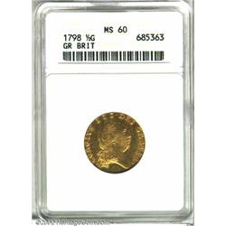 George III gold 1/2 guinea 1798,