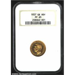 George VI gold 1/2 sovereign 1937,