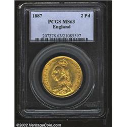 Victoria gold 2 pounds 1887,