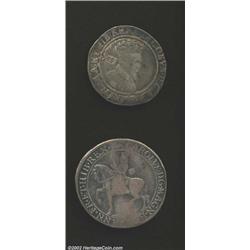 Early pair including: James I shilling ND (1604-19) second issue,