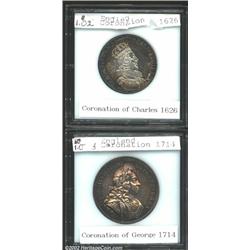 Official Coronation medals including: Charles I silver medal 1626,