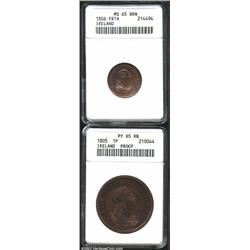 A Gem George III pair including: farthing 1806,