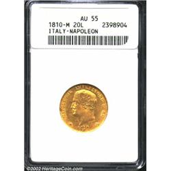 Kingdom of Napoleon. Gold 20 lire 1810-M,