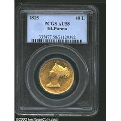 Parma gold 40 lire 1815,