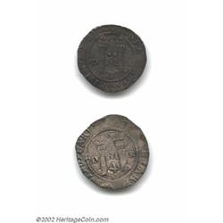 Carlos and Johanna pair including: 2 reales ND (ca. 1542-55) Mo-O,