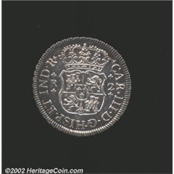 Charles III pillar 2 reales 1765 Mo-M,