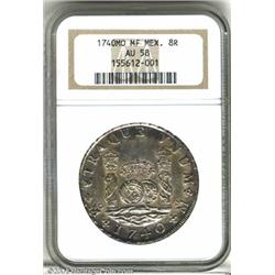 Philip V pillar 8 reales 1740 Mo-MF,