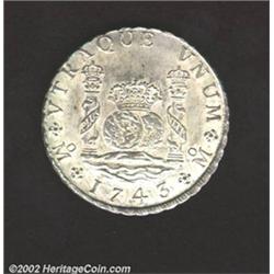 Philip V pillar 8 reales 1743 Mo-MF,