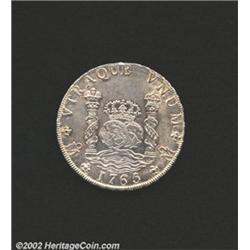 Charles III pillar 8 reales 1765 Mo-MF,