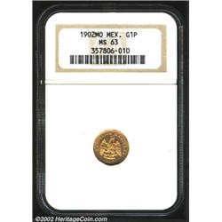 Republic gold peso 1902 Mo-M,