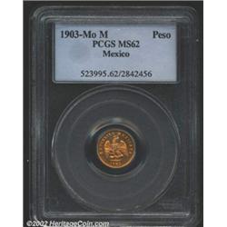 Republic gold peso 1903 Mo-M,