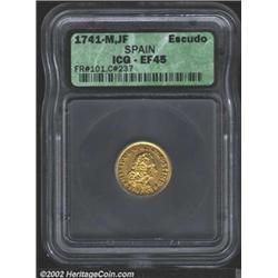 Philip V gold 1 escudo 1741 Madrid-JF,