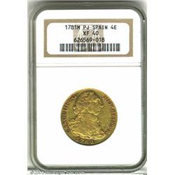 Charles III gold 4 escudos 1781 Madrid-PJ,