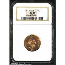 Oscar II gold 20 kronor 1873-ST,
