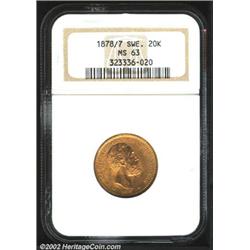 Oscar II gold 20 kronor 1878/7-EB,