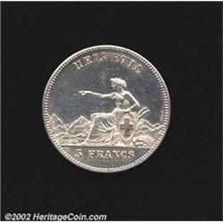 La Chaux-De-Fonds Shooting Festival 5 francs 1863,