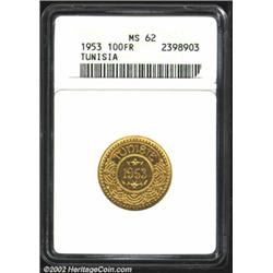 Medallic gold 100 francs 1953,