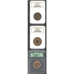 Certified copper as follows: Palestine 2 mils 1945,