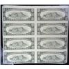 Image 3 : UNCUT SHEET OF 8 1995 $10.00 STAR NOTES, MISS CUT AT THE BOTTOM