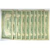 Image 2 : ( 10 ) AVERAGE CIRCULATED U.S.  $5.00 RED SEAL NOTES RED