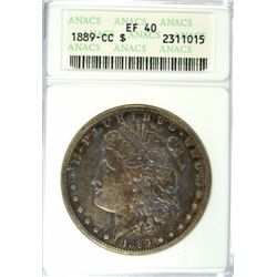 1889-CC MORGAN DOLLAR ANACS EF-40